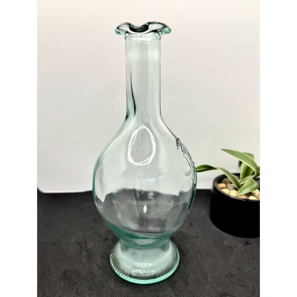 Vintage Italian Mod Def Bamfi Glass Bottle Embossed Details & Fluted Top - Picture 7 of 10